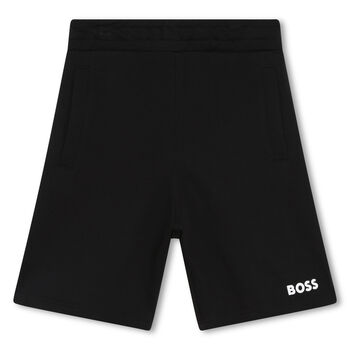 Boys Black Logo Shorts
