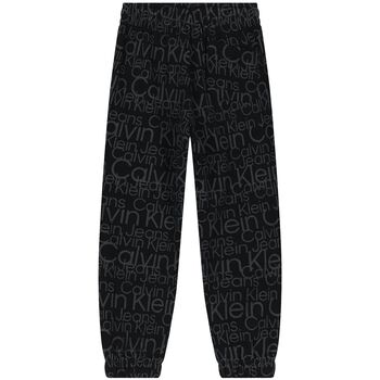 بنطلون رياضى أولاد بالشعار باللون الأسود