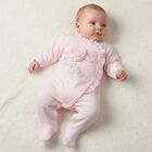 Baby Girls Pink Ruffled Babygrow, 1, hi-res