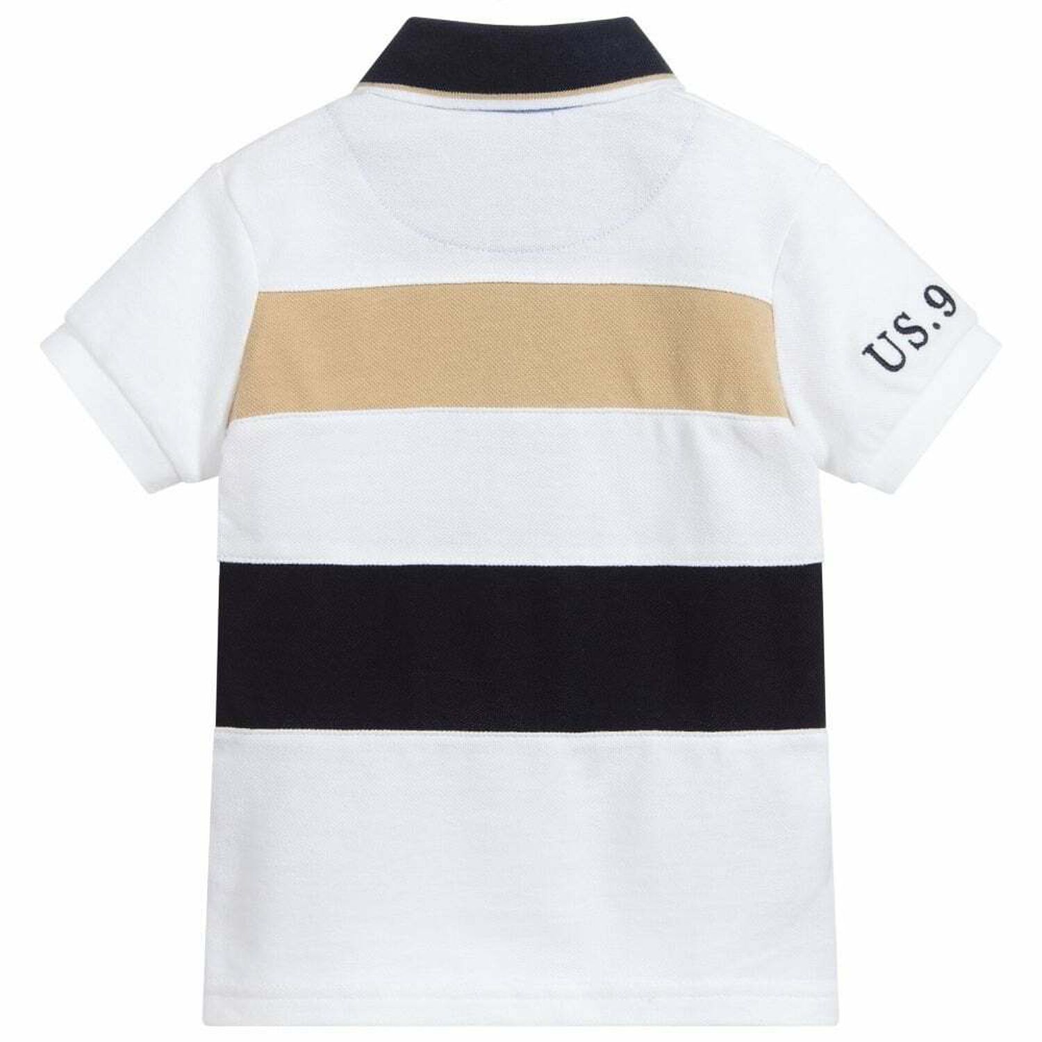 شيرت بولو ولادي مطرز باللون الابيض, 1, hi-res image number null