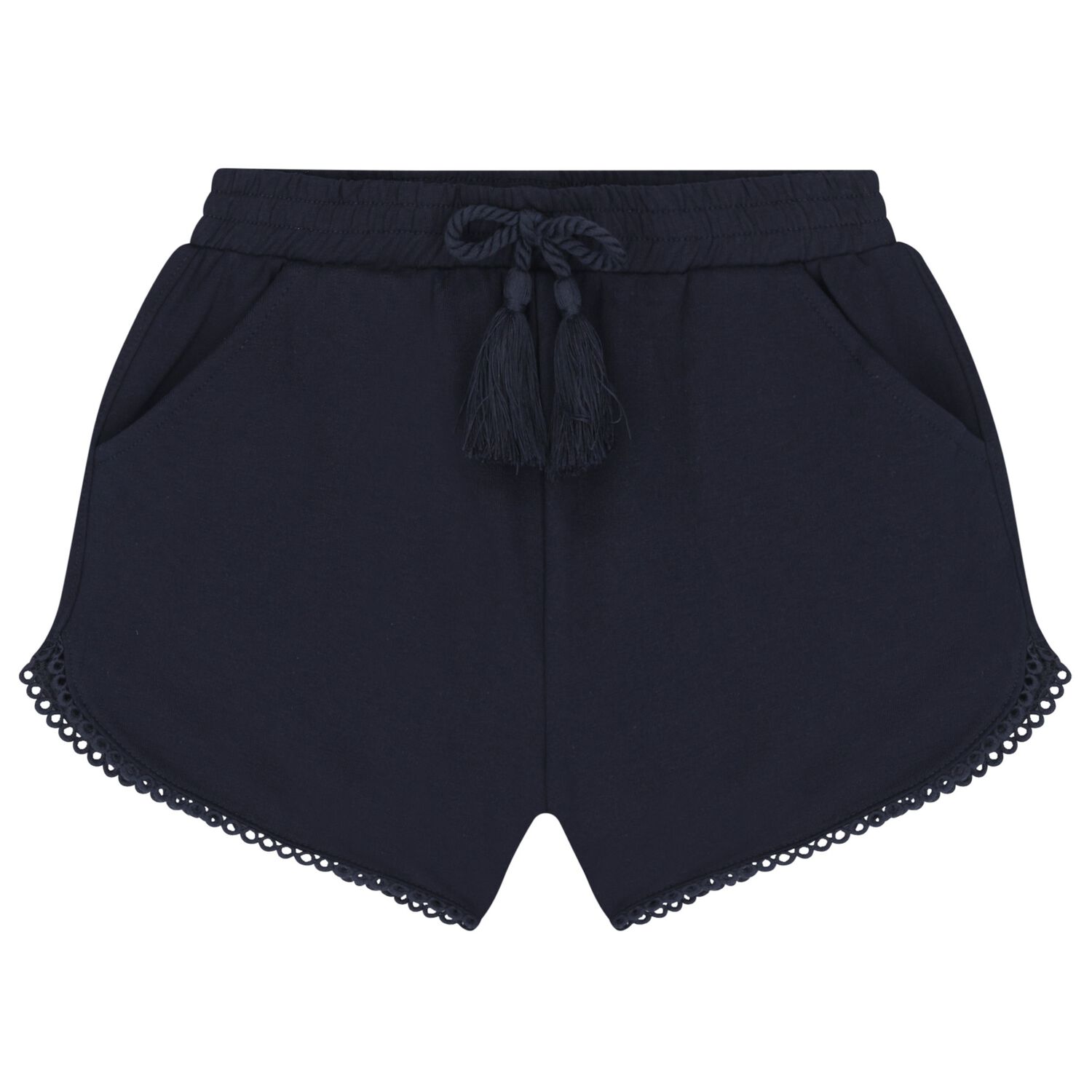 Girls Navy Blue Shorts, 1, hi-res image number null