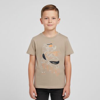 Boys Beige Roller Skates T-Shirt