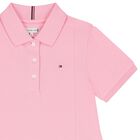 Girls Pink Logo Polo Dress, 1, hi-res