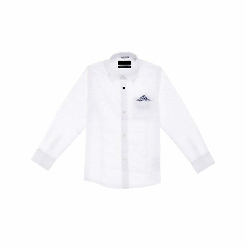 Boys White Long Sleeved Shirt, 1, hi-res image number null