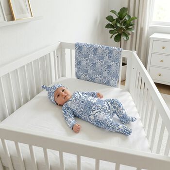 Baby Boys Blue & White Babygrow Gift Set