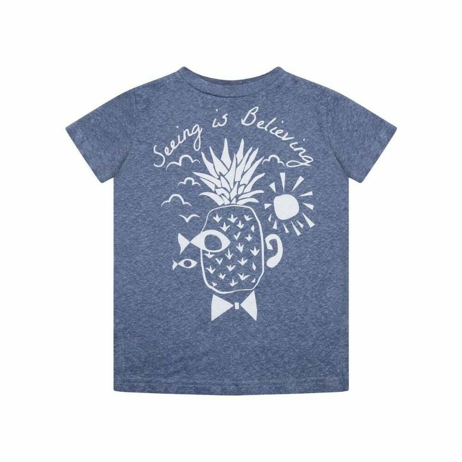 Boys Short Sleeve Navy Blue T-Shirt, 1, hi-res image number null
