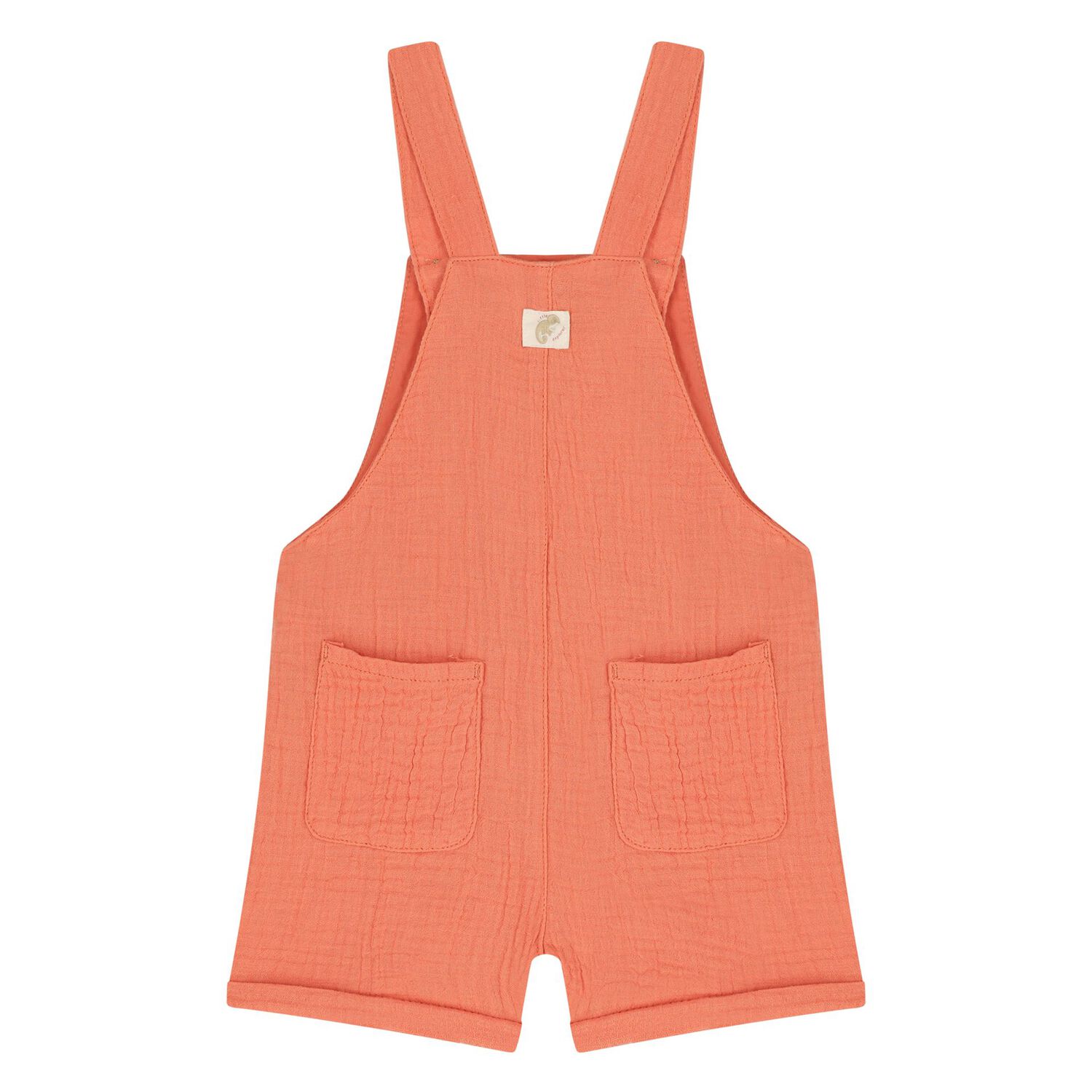 Younger Boys Orange Dungaree & Hat Set (3 Piece) , 1, hi-res