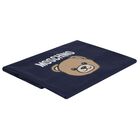 Navy Blue Teddy Bear Logo Baby Blanket, 3, hi-res
