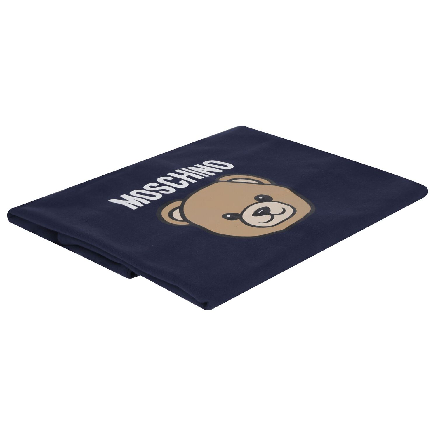 Navy Blue Teddy Bear Logo Baby Blanket, 3, hi-res