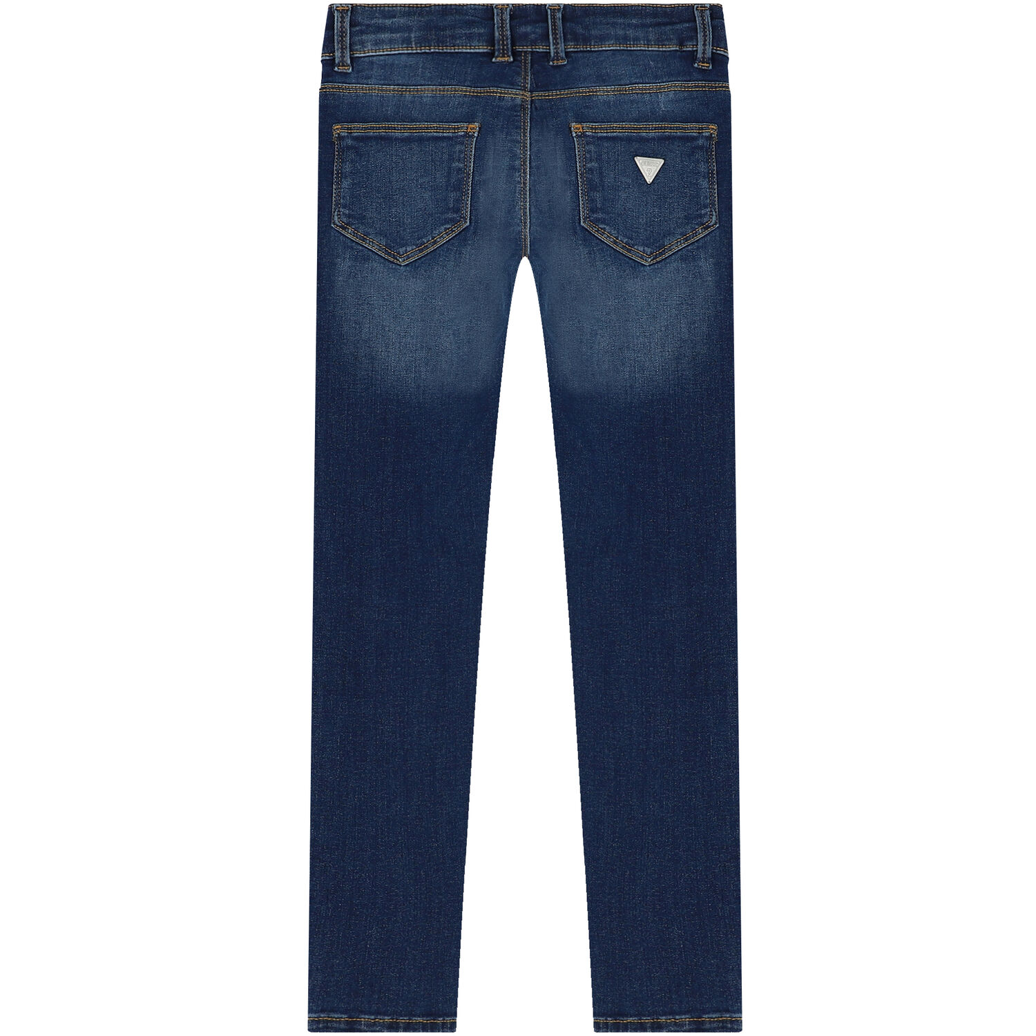 دينم بنات سكيني بالشعار باللون الأزرق, 1, hi-res