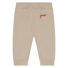 بدلة رياضية من القطن باللون البيج للأولاد الصغار, 1, hi-res