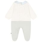 Baby Boys Blue & Gold Logo Babygrow, 1, hi-res