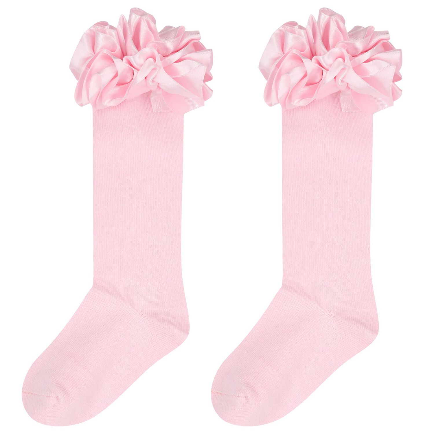 Girls Pink Ruffled Socks, 3, hi-res