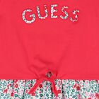 فستان بنات بالشعار وطبعة الزهور باللون الوردى والأبيض, 1, hi-res