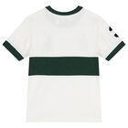 Boys White & Green Logo T-Shirt, 1, hi-res