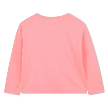 Girls Pink Butterfly Long Sleeve Top