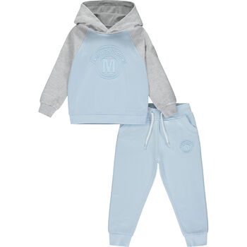 Boys Blue & Grey Logo Tracksuit