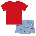 Baby Boys Red, White & Blue Teddy Shorts Set, 1, hi-res