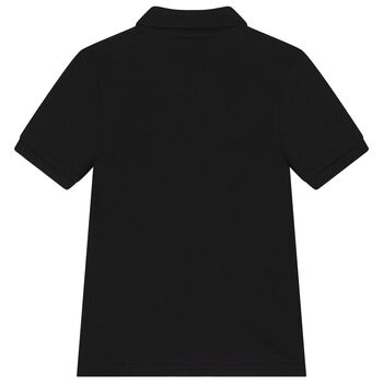 Boys Black Logo Polo Shirt