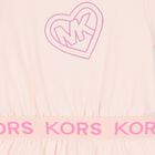 طقم بنات فستان بالشعار باللون الوردي, 1, hi-res