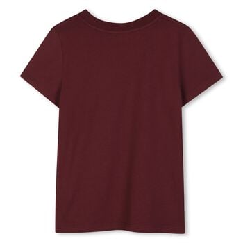 Girls Mini Me Burgundy Logo T-Shirt