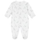 White & Grey Giraffe Babygrow, 1, hi-res