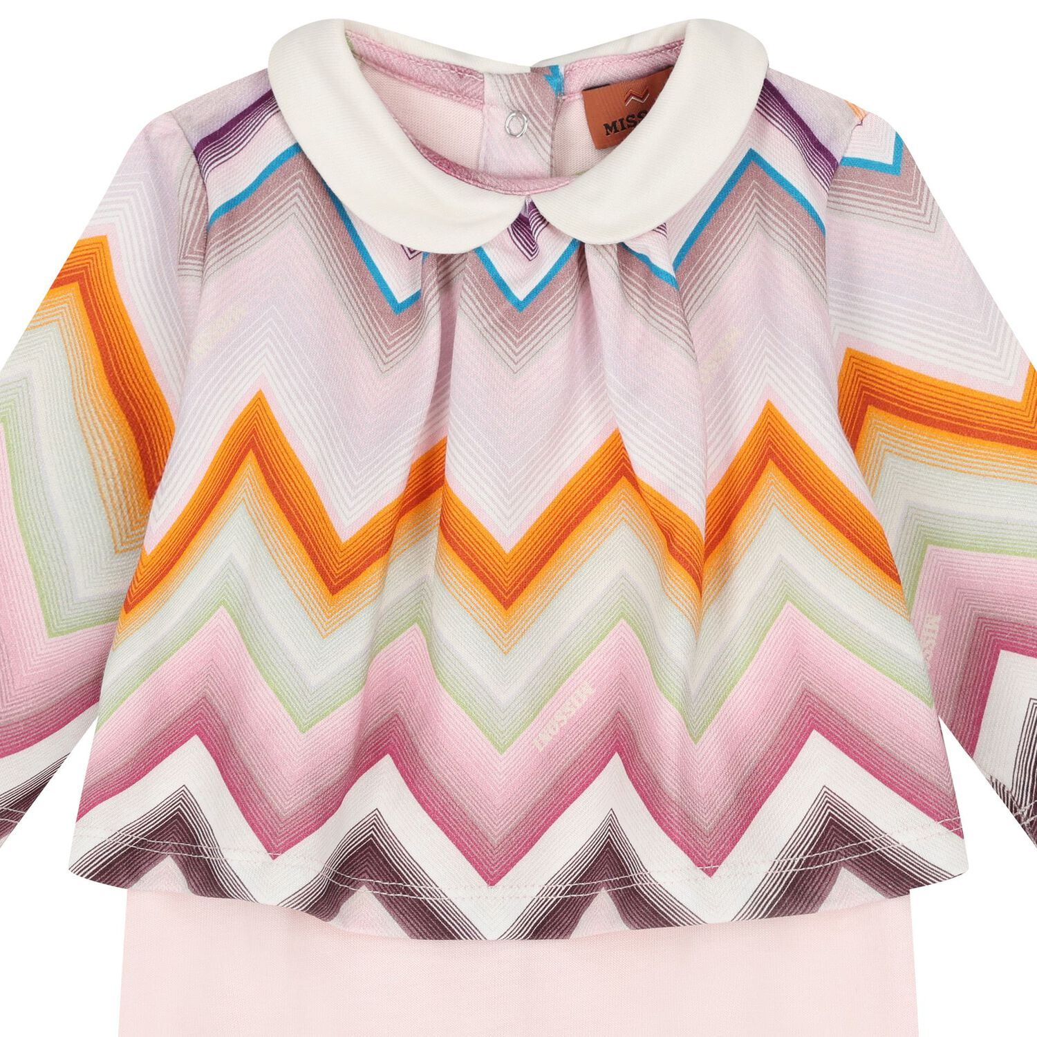 Baby Girls Ivory & Pink Logo Zig Zag Babygrow Gift Set, 1, hi-res