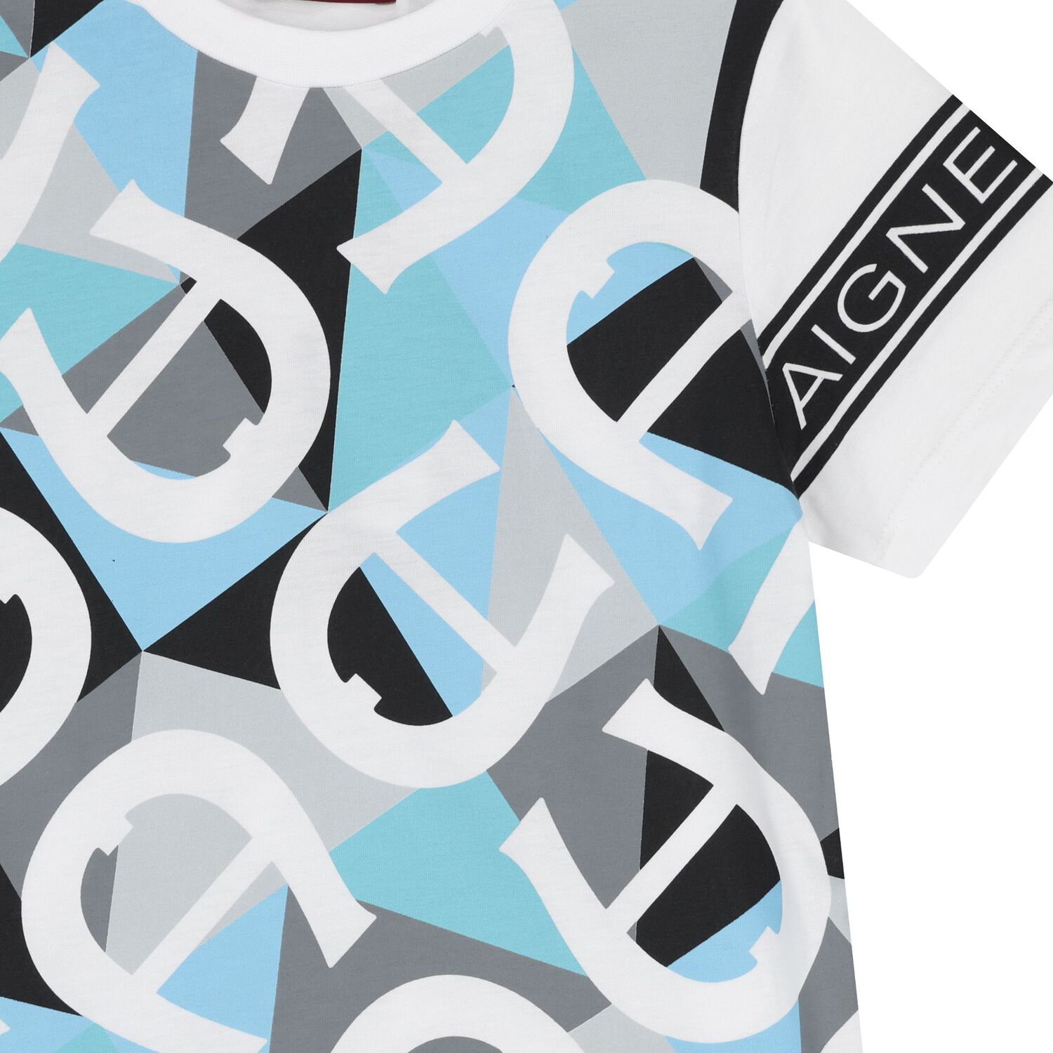 Boys White & Blue Logo T-Shirt, 1, hi-res