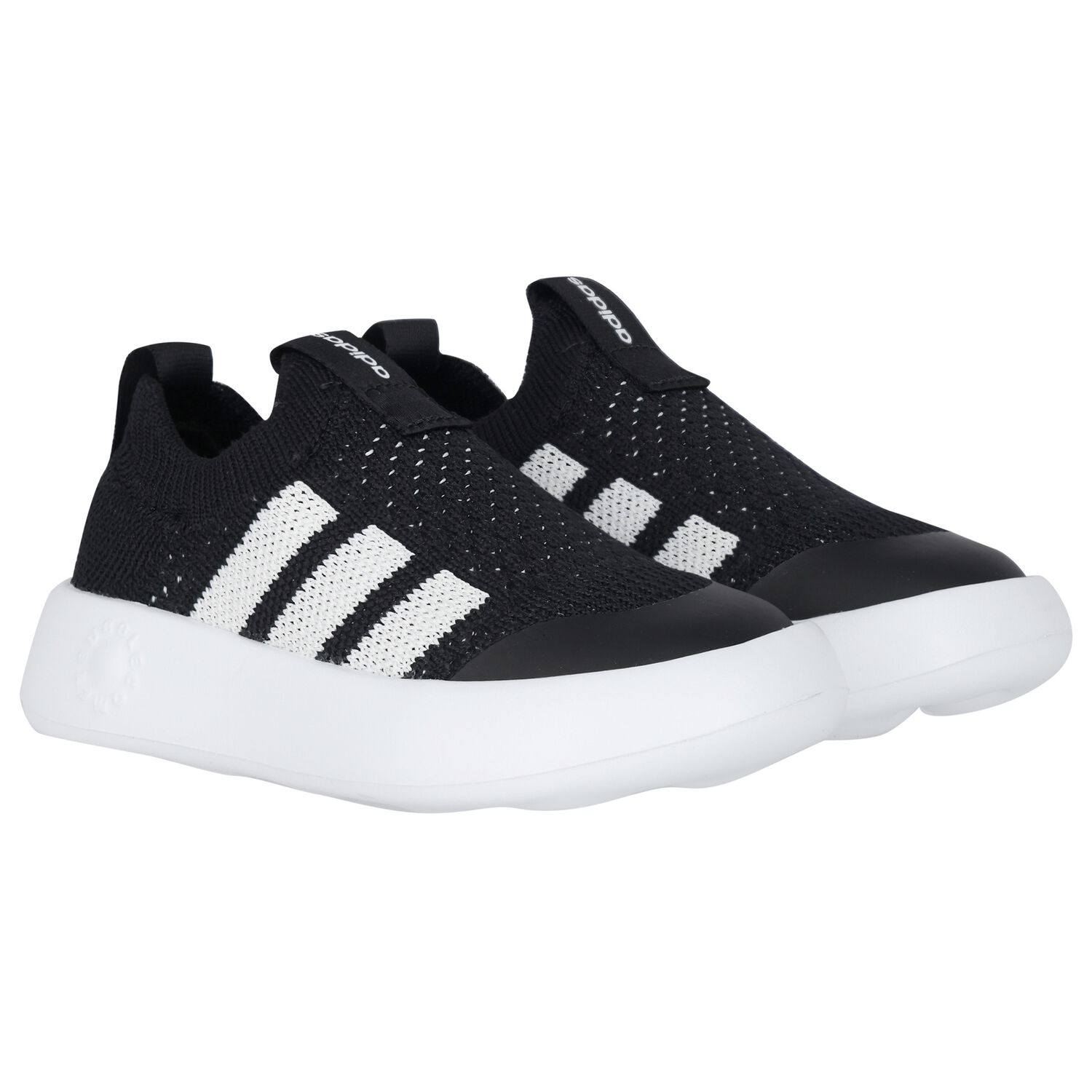 Boys Black Bubblecomfy Slip-On Trainers, 1, hi-res