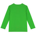 Boys Green Logo Long Sleeve Top, 1, hi-res
