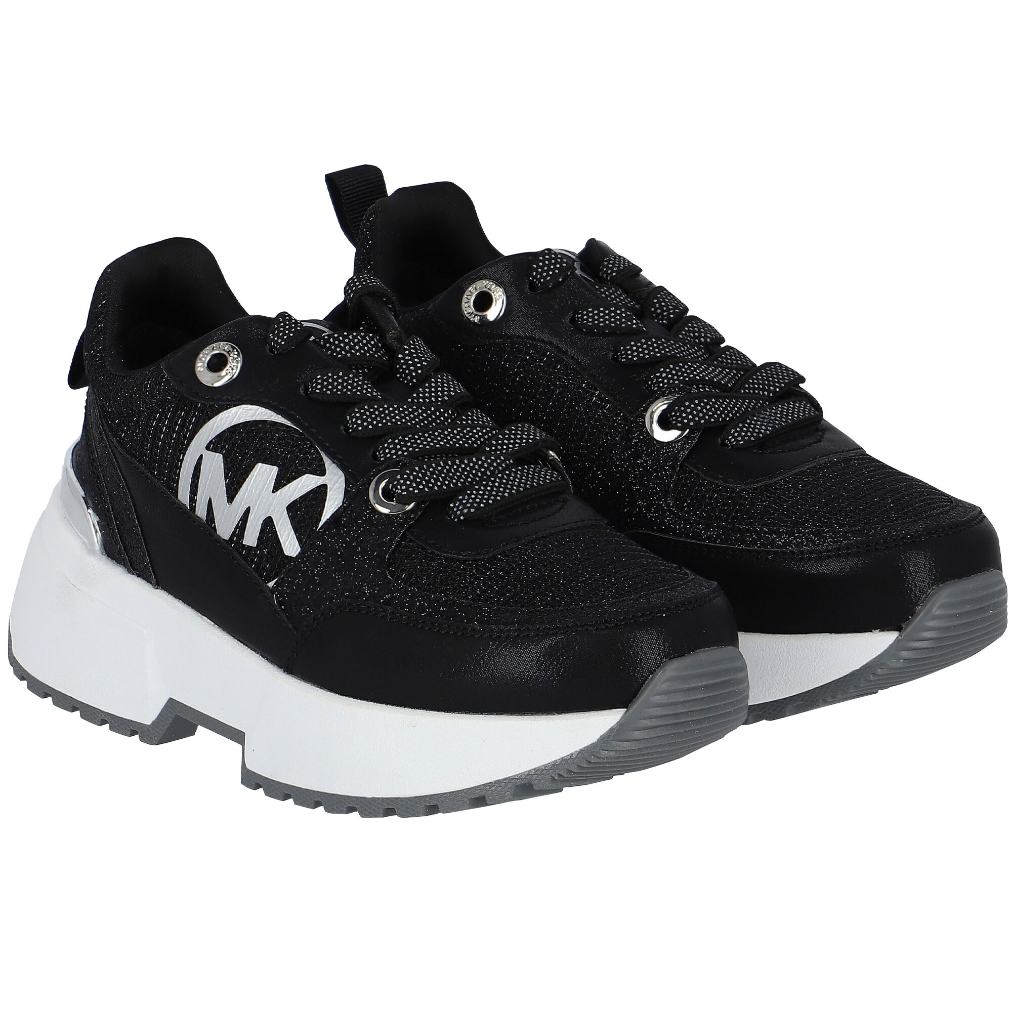 Michael kors black sale and white trainers