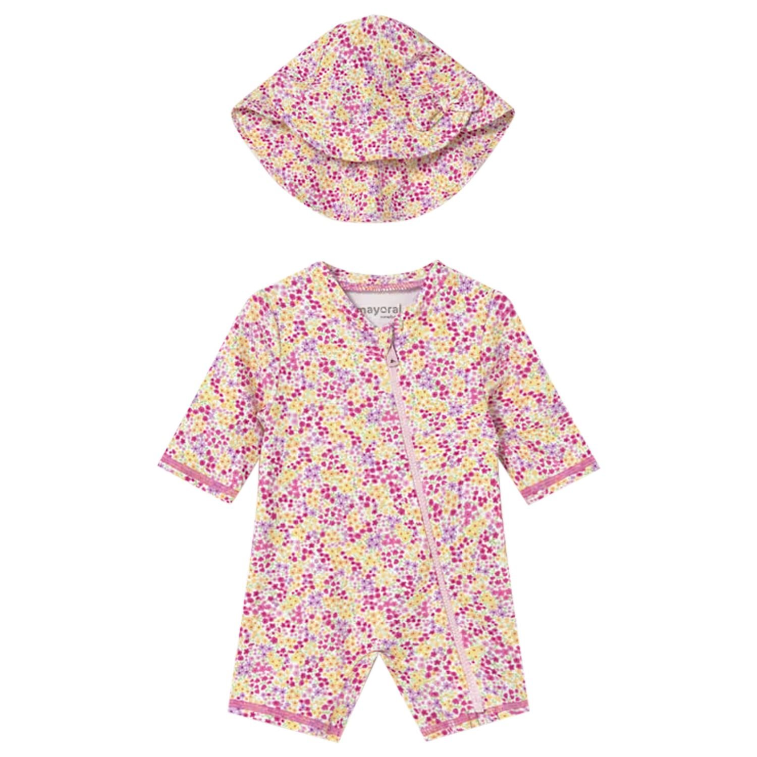 Baby Girls Multi-Coloured Floral Sun Suit Set, 1, hi-res