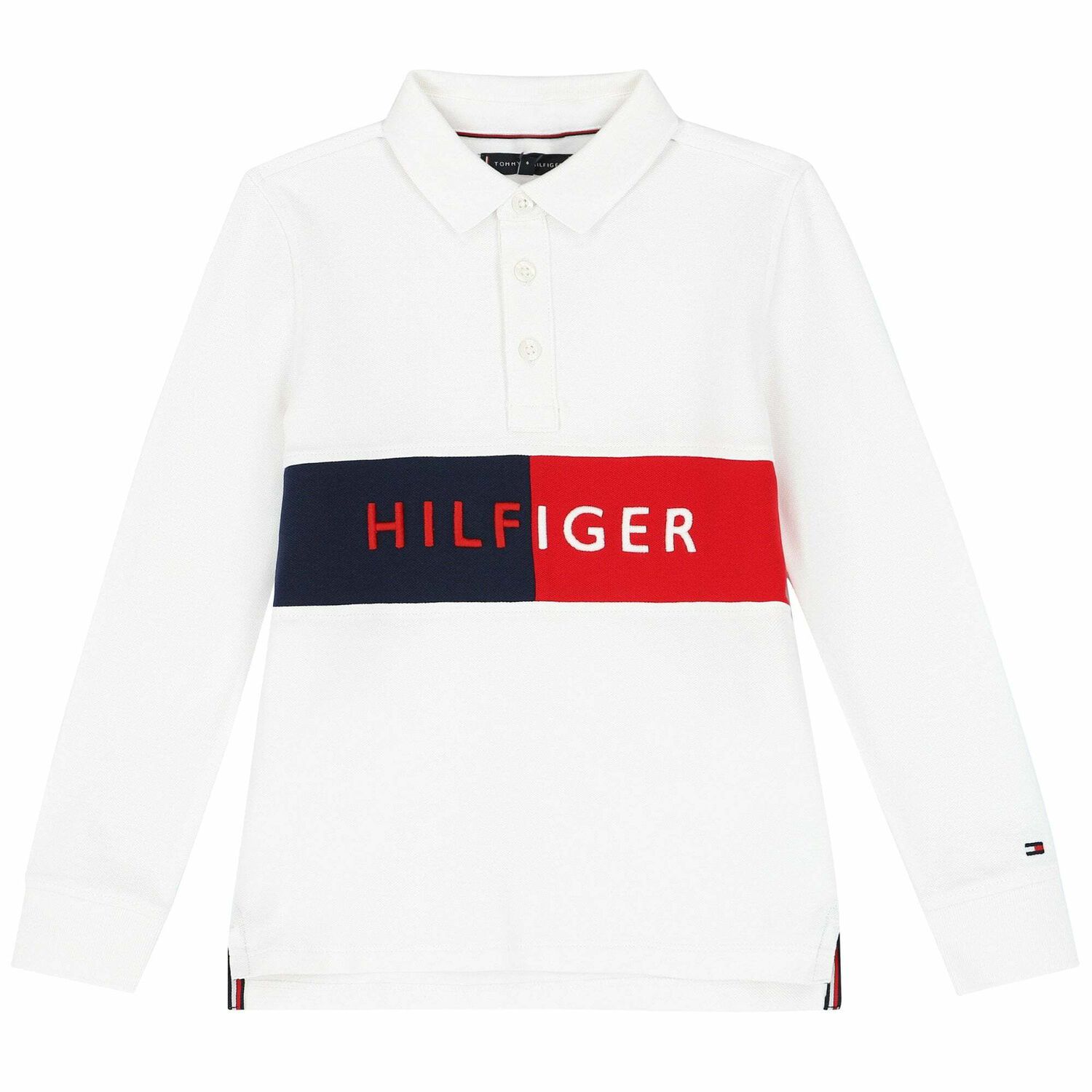 Boys White Logo Polo Shirt, 1, hi-res image number null