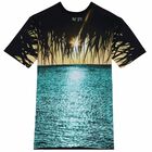 Girls Beach Print T-Shirt Dress, 1, hi-res