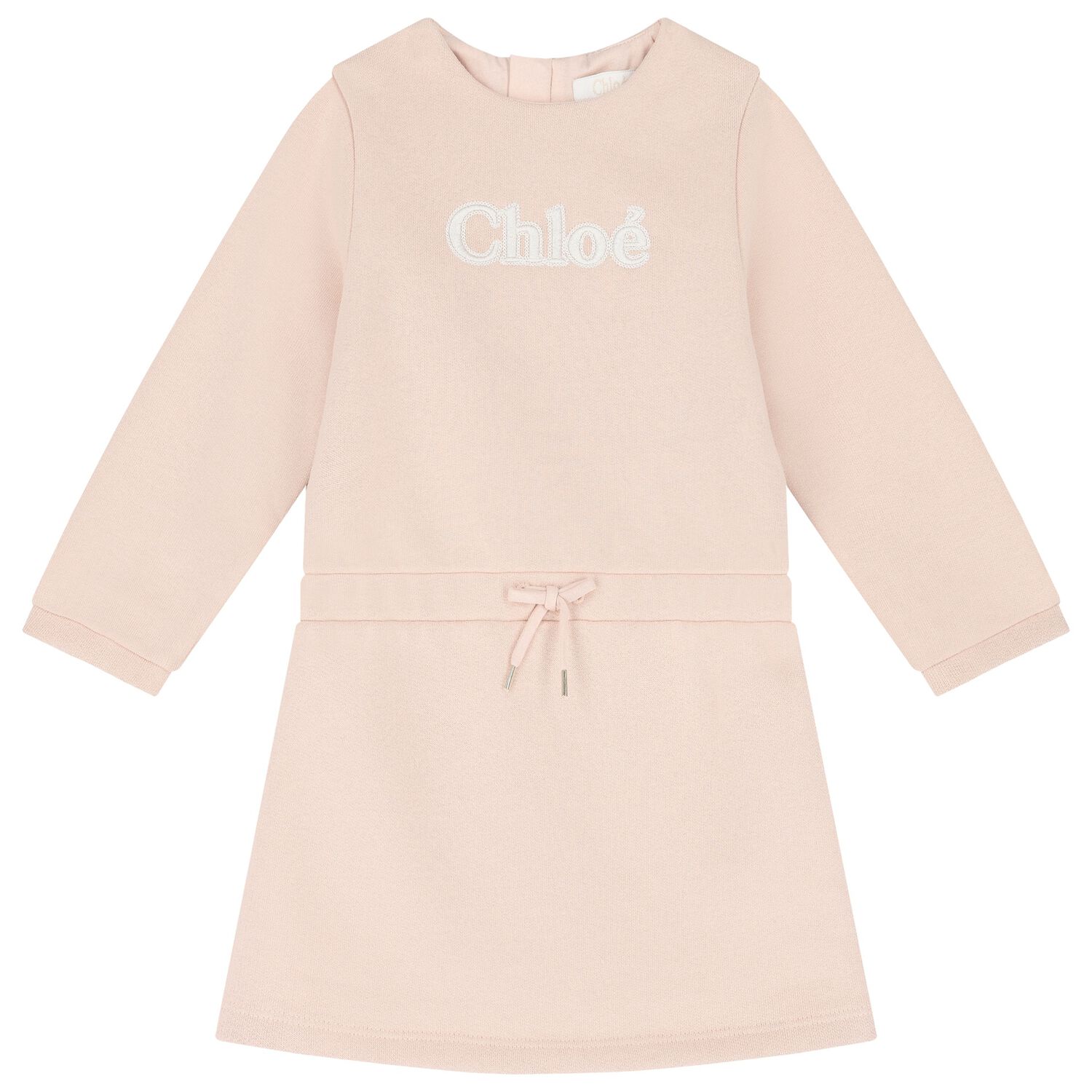 Younger Girls Pink Logo Dress, 2, hi-res