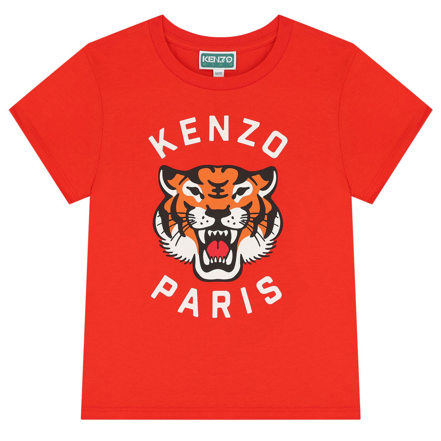 Girls Red Logo Tiger T-Shirt, 1, hi-res image number null