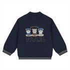 Younger Boys Navy Blue & Beige Tiger Tracksuit Set ( 3 Piece ), 2, hi-res