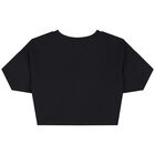 Girls Black Logo T-Shirt, 1, hi-res