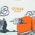 تيشيرت أولاد بالشعار باللون الأبيض, 1, hi-res