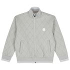 Boys Grey Logo Zip Up Top, 1, hi-res