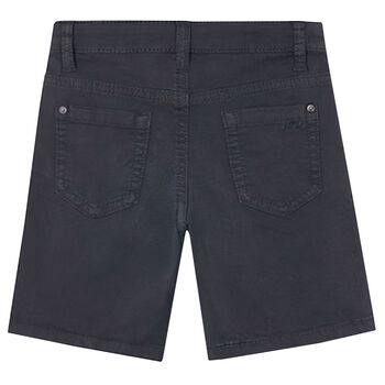 Boys Grey Cotton Shorts