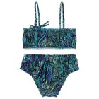 Girls Blue & Green Paisley Bikini, 1, hi-res