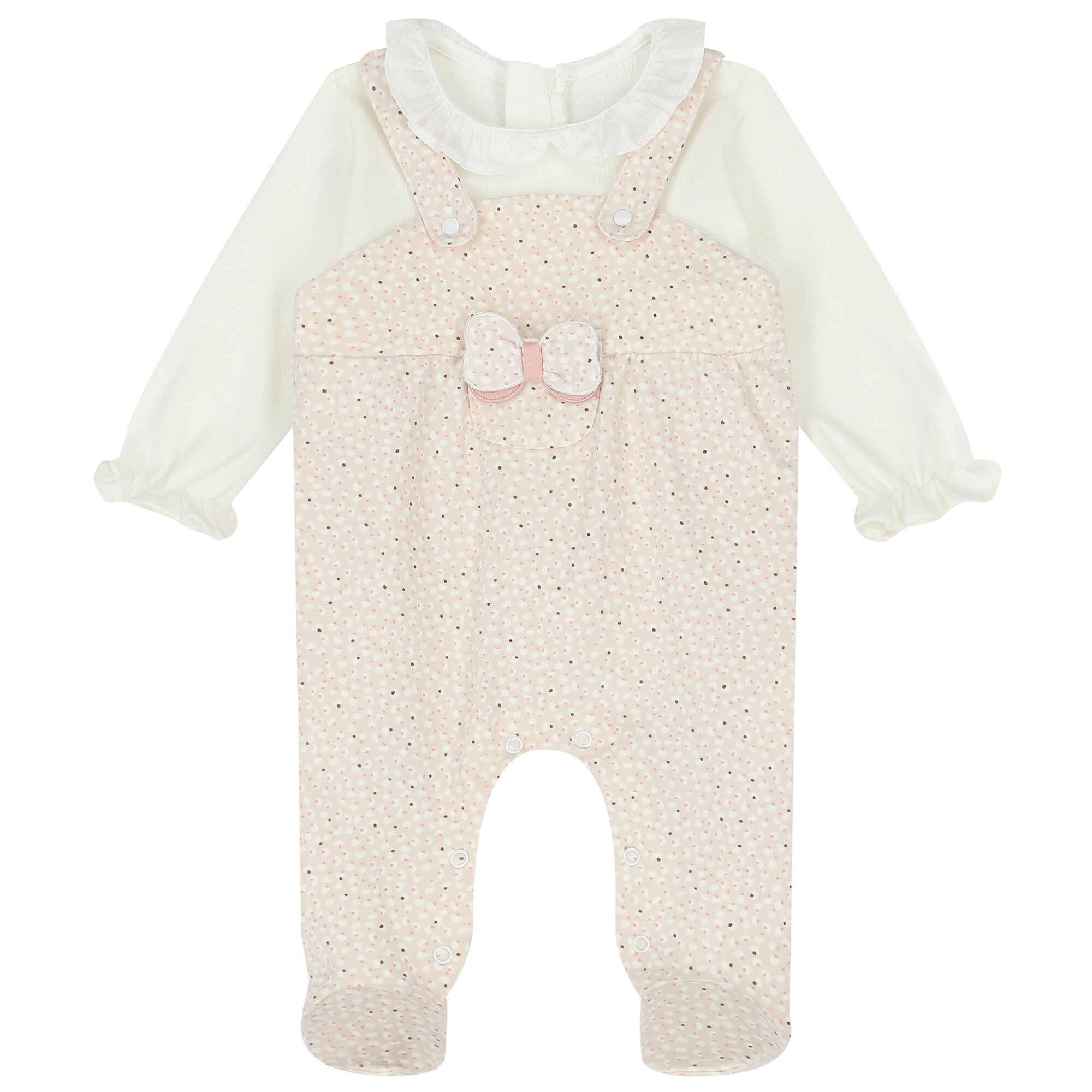 Mayoral Baby Girls Ivory Pink Romper Junior Couture UAE