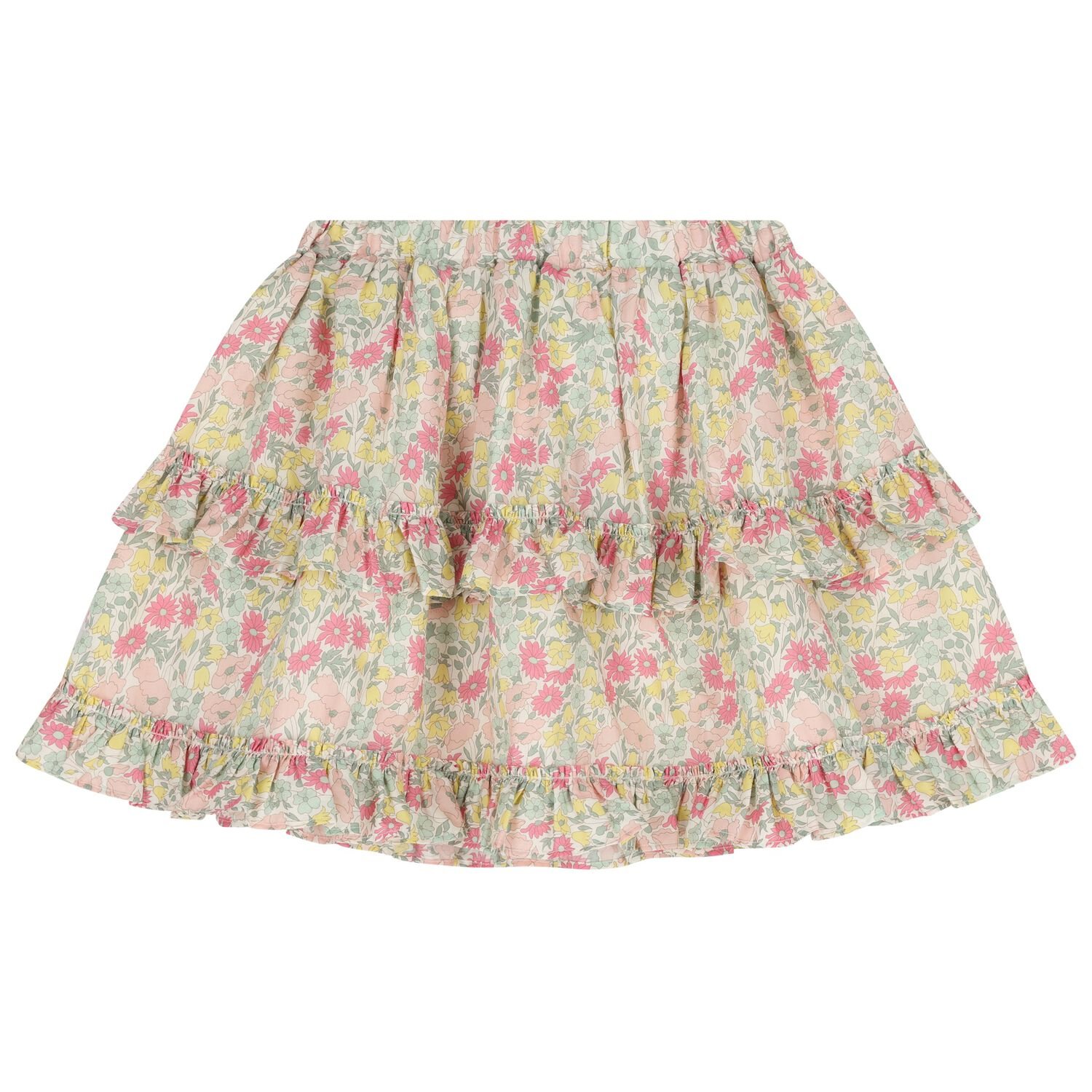 Girls Pink Liberty Ruffled Skirt , 1, hi-res