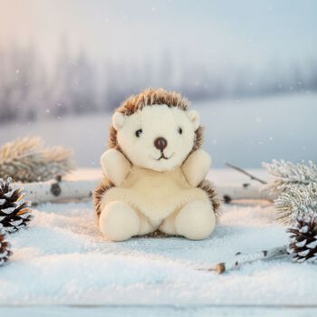 Beige Palm Pals Hedgie Hedgehog Soft Toy ( 14CM )