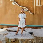 Girls White Bow Blouse, 1, hi-res