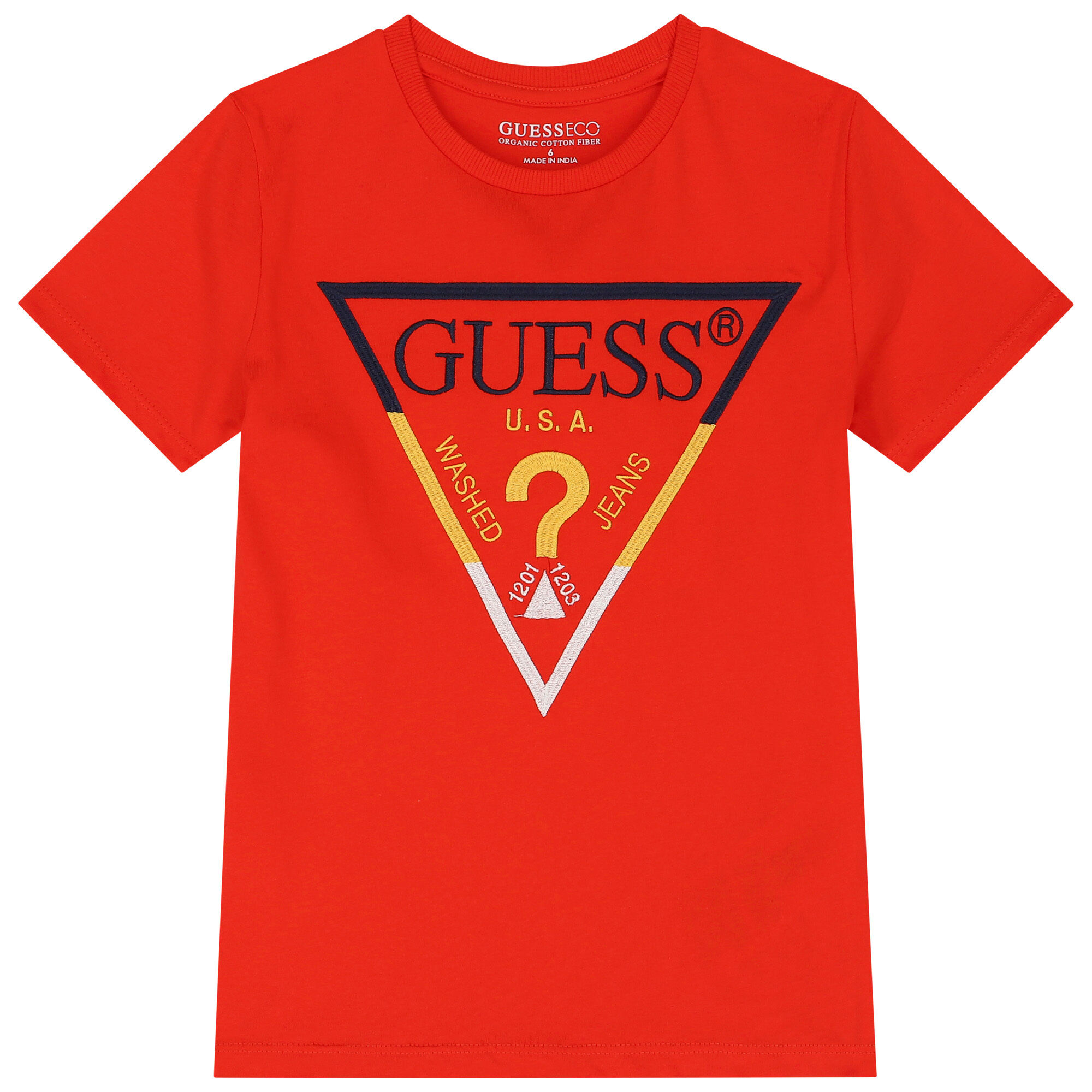 Guess Boys Red Logo T Shirt Junior Couture UAE