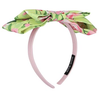 Girls Green Floral Headband