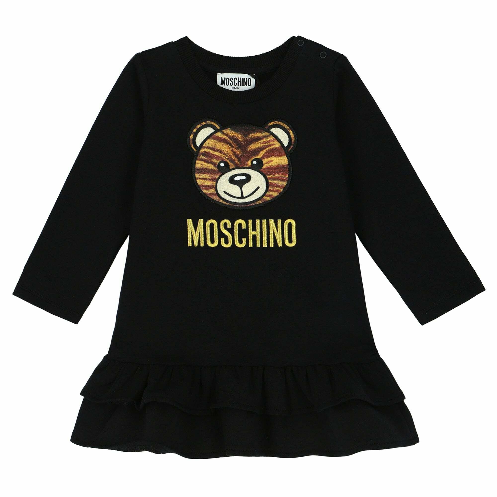 Moschino Baby Girls Black Logo Dress Junior Couture UAE