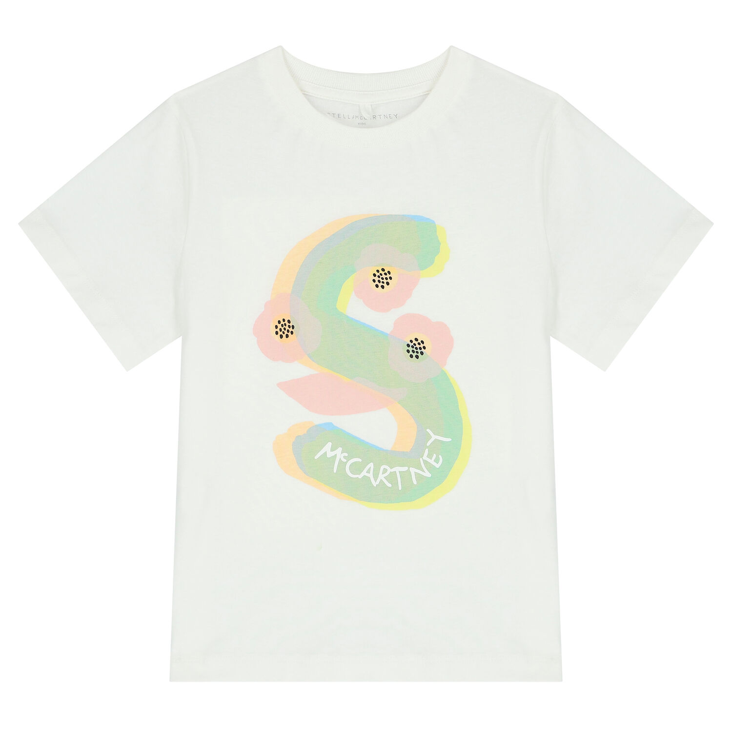 Girls Ivory Logo T-Shirt, 1, hi-res